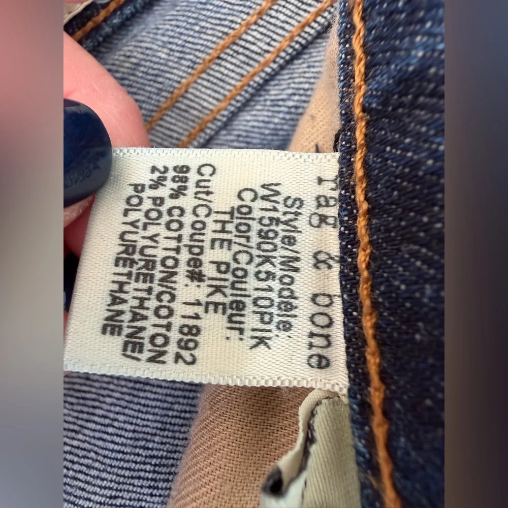 Rag & Bone The Dre Jeans slim boyfriend size 28 dark faded color The Pike - Picture 8 of 13